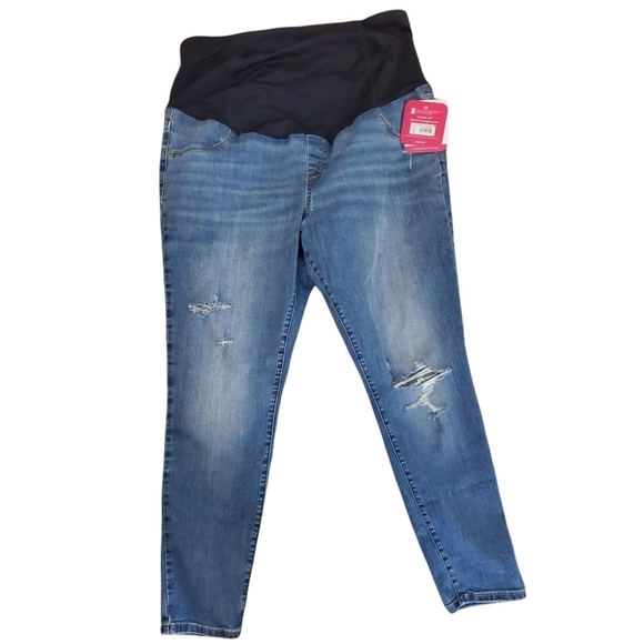 Isabel Maternity by Ingrid & Isabel Blue Skinny Jeans - Picture 6 of 14